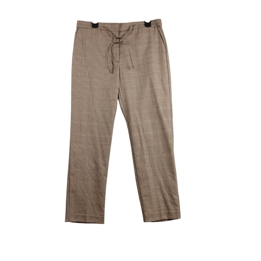 J.Jill Houndstooth Drawstring Trousers Women's Medium Career Casual